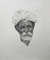 Saeed Lakho, untitled, 14 x 18 Inch, Pointer on Paper, Figurative Painting, AC-SL-027